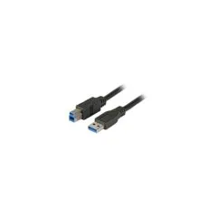 EFB USB3.0 Anschlusskabel A-B, St.-St., 1,0m, schwarz, Premium
