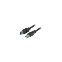 EFB USB3.0 Anschlusskabel A-B, St.-St., 5,0m, schwarz, Premium