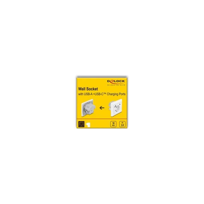 Einbausteckdose mit 2 USB Ladeports. 1 x USB Typ-A und 1 x USB Type-CTM mit PD 3.0. 18 W — image 3