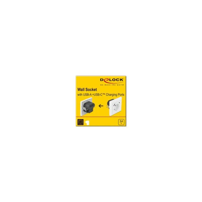 Einbausteckdose mit 2 USB Ladeports 3.4 A. 1 x USB Typ-A und 1 x USB Type-CTM — image 4