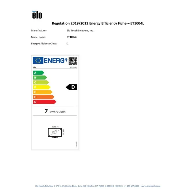 elo Touchscreen Monitor 1004L 10.1' HD 1280 x 800 touch — image 6