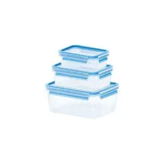 Emsa 3er Set Frischhaltedosen Clip & Close Blau