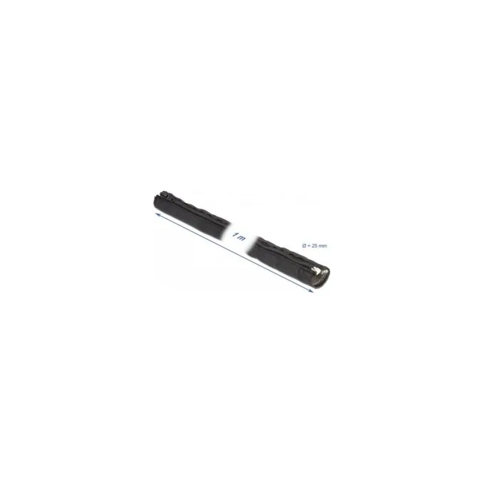 EMV Abschirmgeflechtschlauch mit Reißverschluss hitzebeständig 1 m x 16 mm schwarz — image 3