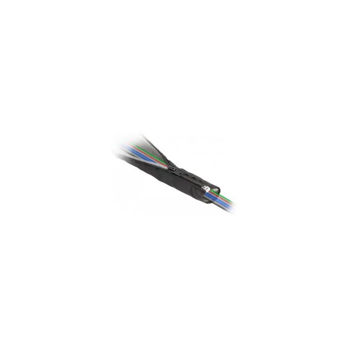 EMV Abschirmgeflechtschlauch mit Reißverschluss hitzebeständig 1 m x 16 mm schwarz — image 1