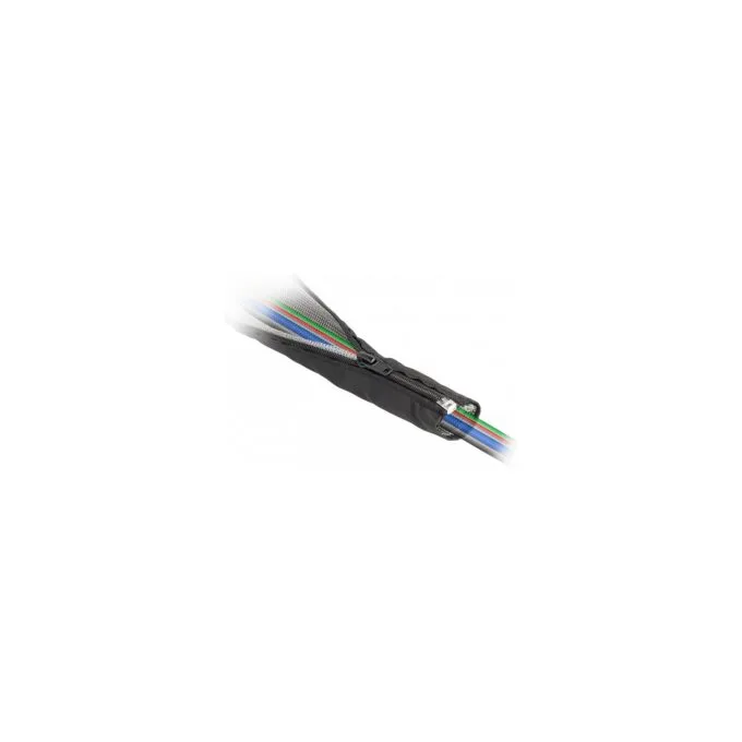EMV Abschirmgeflechtschlauch mit Reißverschluss hitzebeständig 1 m x 20 mm schwarz — image 1
