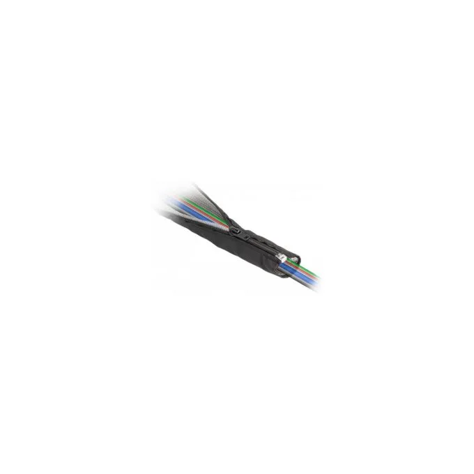 EMV Abschirmgeflechtschlauch mit Reißverschluss hitzebeständig 1 m x 30 mm schwarz — image 1