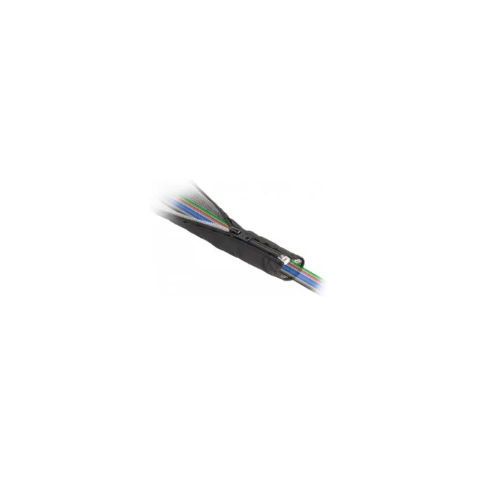 EMV Abschirmgeflechtschlauch mit Reißverschluss hitzebeständig 1 m x 50 mm schwarz — image 1