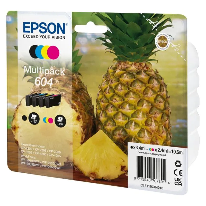 Epson 604 Multipack - 4er-Pack - Schwarz, Gelb, Cyan, Magenta — image 1