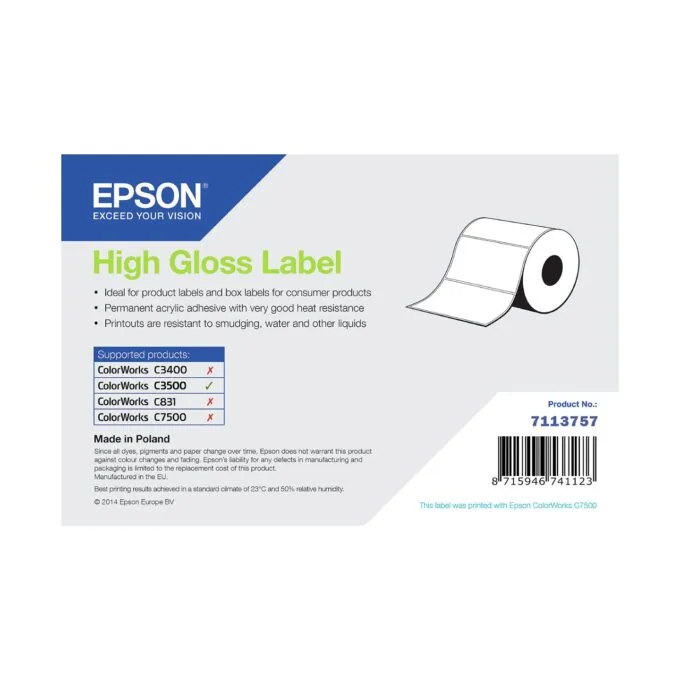 EPSON High Gloss Label 76x127mm 250 Etiketten. Die-Cut — image 1