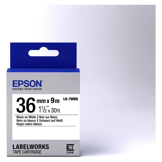 Epson LabelWorks LK-7WBN - Schwarz auf Weiß - Rolle — image 2