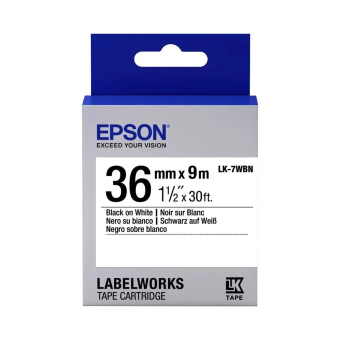 Epson LabelWorks LK-7WBN - Schwarz auf Weiß - Rolle — image 1