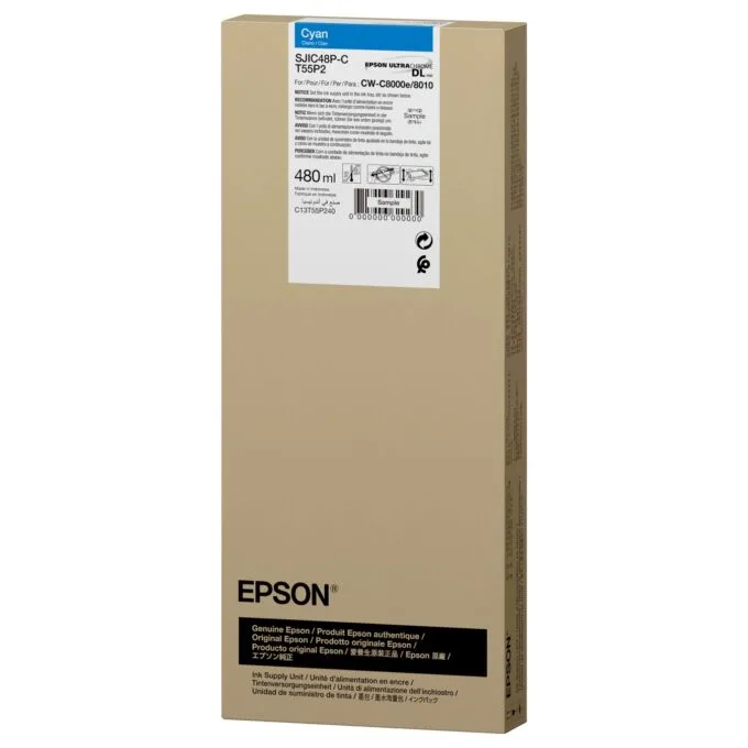 EPSON Tinte cyan 480ml CW C8000 — image 2