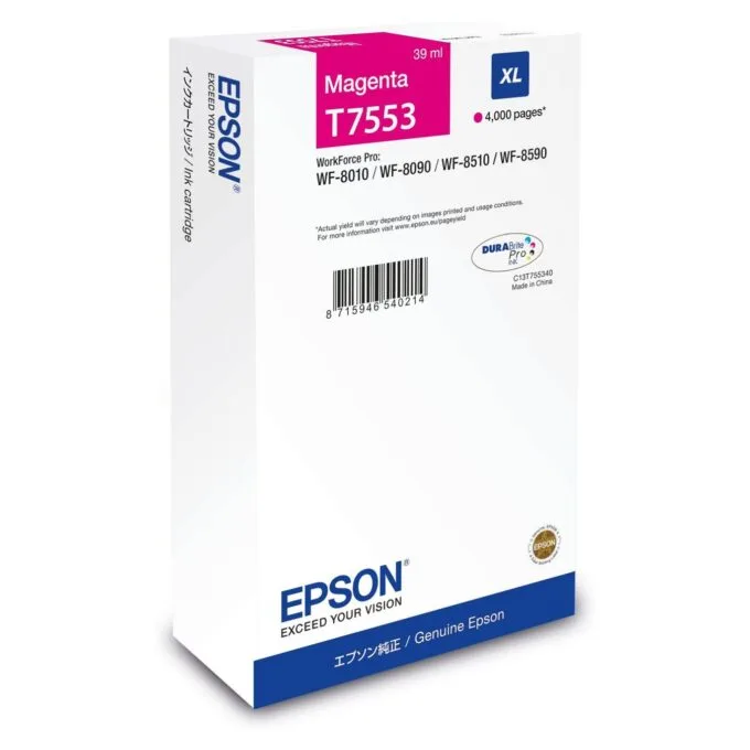 EPSON Tinte magenta 39.0ml WF Pro 8xxx, ''XL'' — image 1
