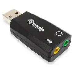 Equip Adapter USB-A- to 2x3.5mm St Bu schwarz