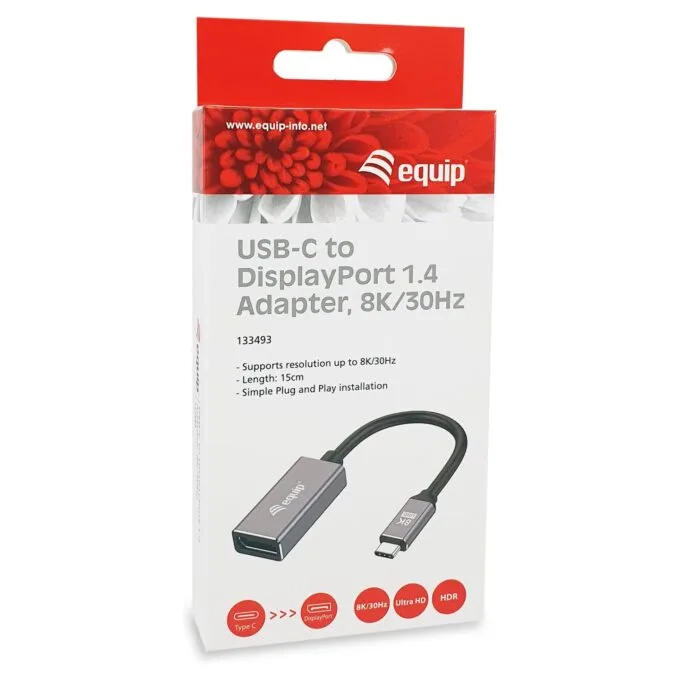 Equip Adapter USB-C - to DisplayPort 1.4 8K60Hz 0.15m gr — image 5