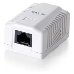 Equip Aufputzdose Cat6 1xRJ45 UTP Premium RAL 9010 Reinweiß Polybeutel