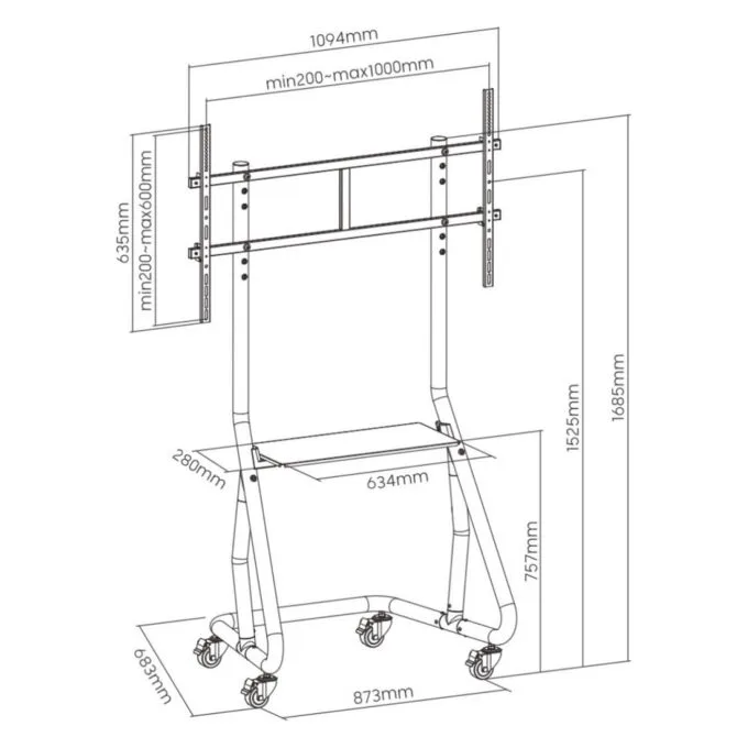 Equip Bodenstandhalter 60'-105' 1TFT 100kg Heavy-Duty gr lite Retail — image 11