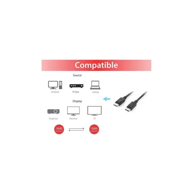 Equip DisplayPort 1.2 St St 2.00m 4K 60Hz komp.HDCP schwarz Polybeutel — image 4