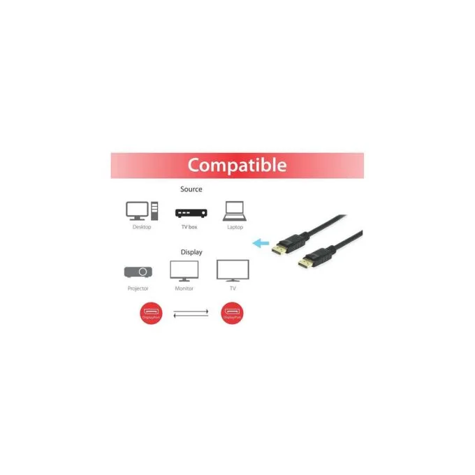 Equip DisplayPort 1.4 St St 3.00m 8K 60Hz komp.HDCP schwarz — image 4