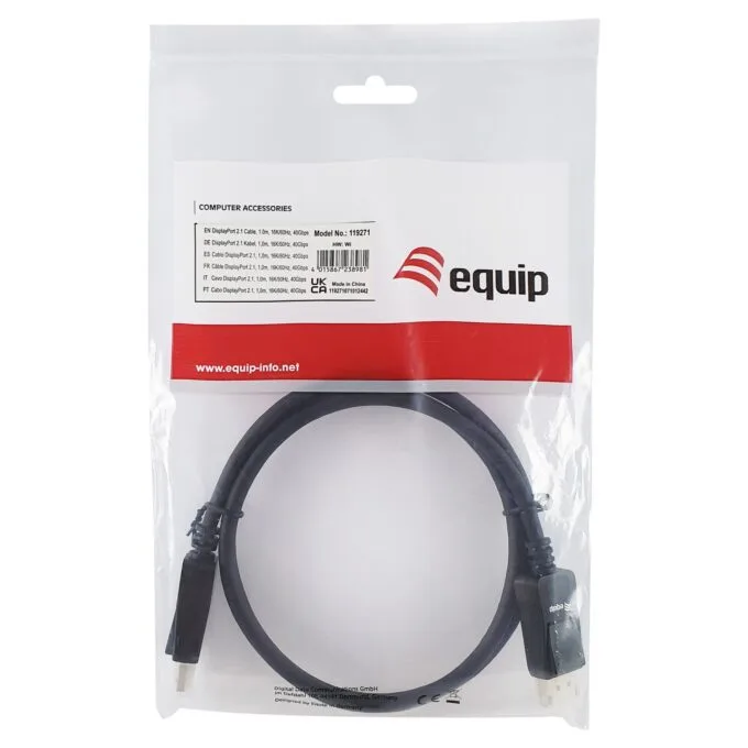 Equip DisplayPort 2.1 St St 1.00m16K 60Hz komp.HDCP Prem. gr — image 5