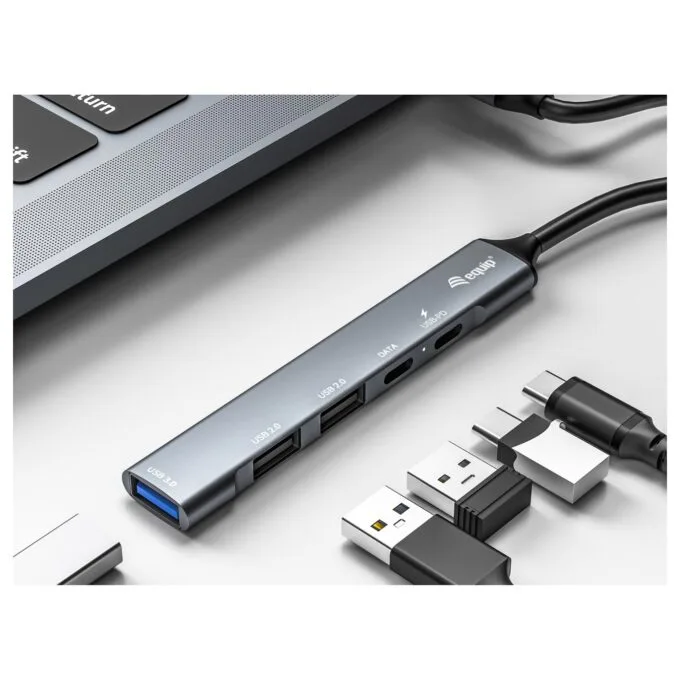 Equip Dock USB-C- to 1xUSB-C.1xUSB3.0.2xUSB2.0.100WPD 15cm si — image 4