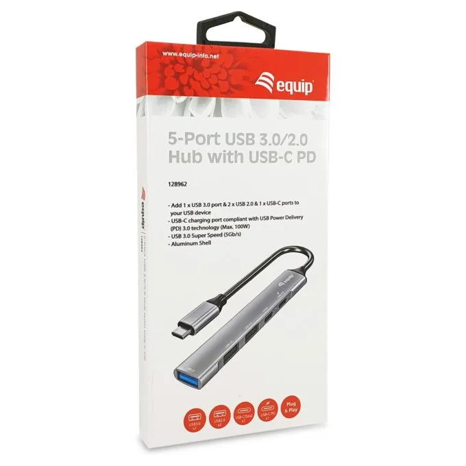 Equip Dock USB-C- to 1xUSB-C.1xUSB3.0.2xUSB2.0.100WPD 15cm si — image 6