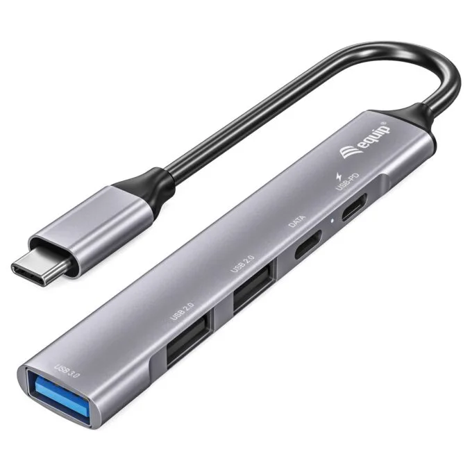 Equip Dock USB-C- to 1xUSB-C.1xUSB3.0.2xUSB2.0.100WPD 15cm si — image 1