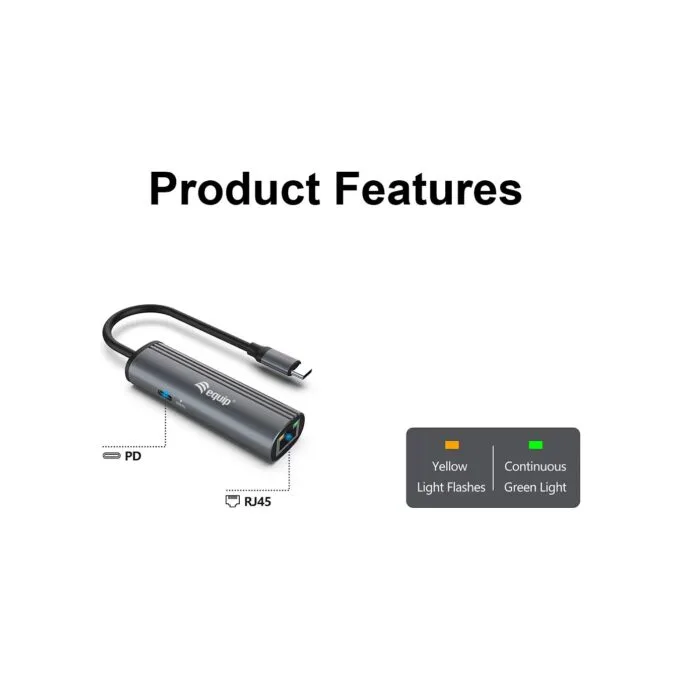 Equip Dock USB-C- to GbE.100WPD3.0 15cm gr — image 4
