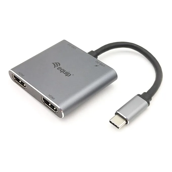Equip Dock USB-C- to 2xHDMI.USB 3.0.100WPD 15cm si — image 1