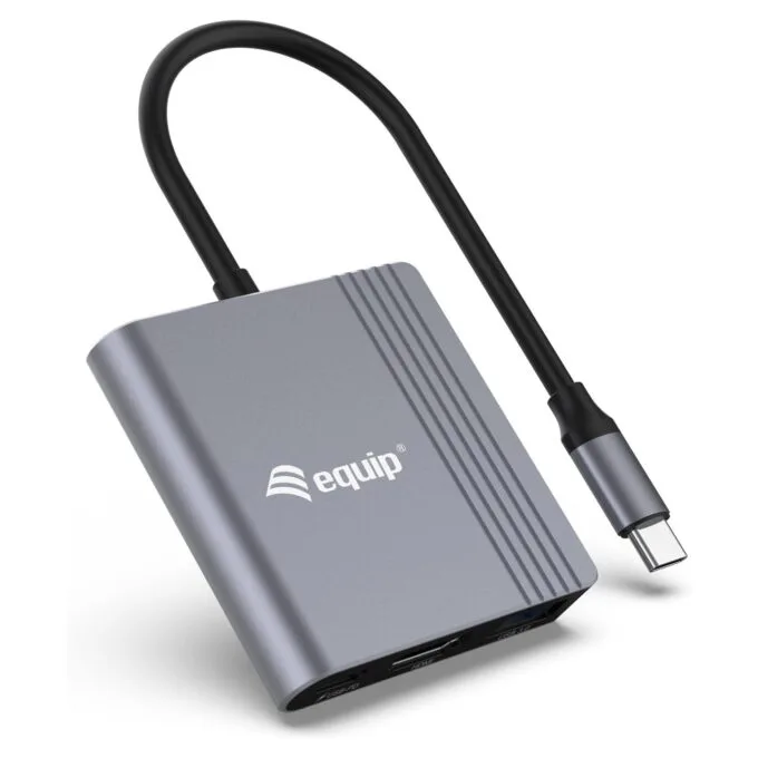 Equip Dock USB-C- to HDMI.USB-A.100WPD 25cm gr — image 3