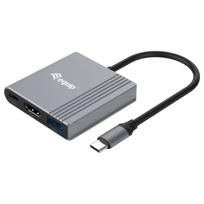 Equip Dock USB-C- to HDMI.USB-A.100WPD 25cm gr — image 1