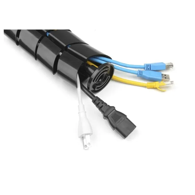 Equip Doppel-Kabelführung mit Untertischmontage schwarz lite Retail — image 2