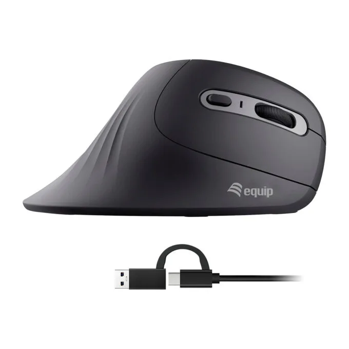 Equip Ergonomische Maus USB-A -C Stker 1.80m Rechts schwarz — image 1