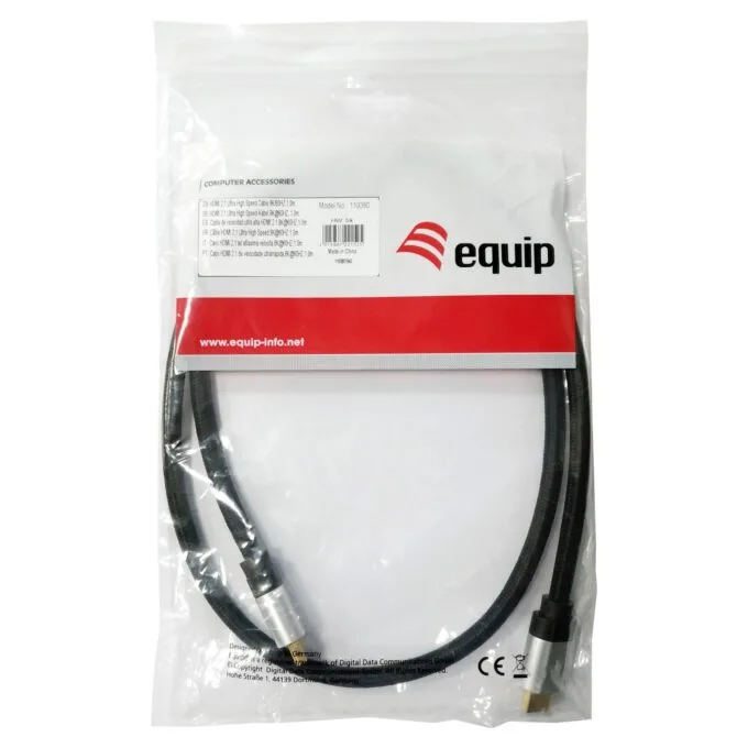 Equip HDMI UHS E.Gewebe 2.1 A-A St St 5.0m 8K60Hz HDR sw — image 4