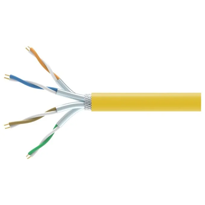 Equip Instal.Kab Cat7A S FTP 1000.00m yellow Sim. LSZH — image 1