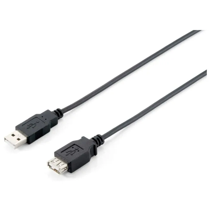Equip Kabel USB-A 2.0 - to A Verl. St Bu 3.00m 480Mbps sw Polybeutel — image 1