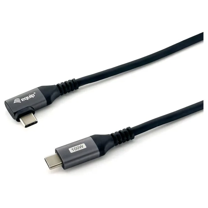 Equip Kabel USB-C 2.0 - to C wink. St St 1.00m 5A 480Mbps sw — image 2