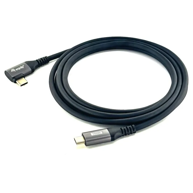 Equip Kabel USB-C 2.0 - to C wink. St St 3.00m 5A 480Mbps sw — image 1