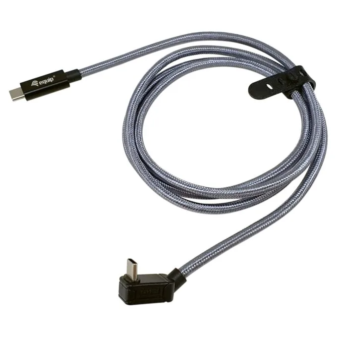 Equip Kabel USB-C 3.0 - to C wink. St St 2.00m 5A 4K 60Hz sw — image 1
