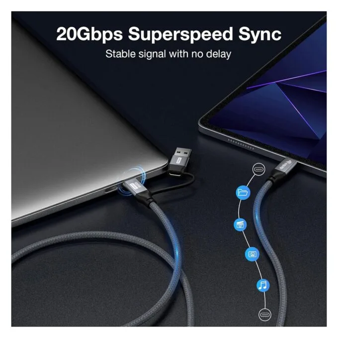 Equip Kabel USB-C 3.2 - to C A St St 3.00m 20Gbps schwarz — image 4