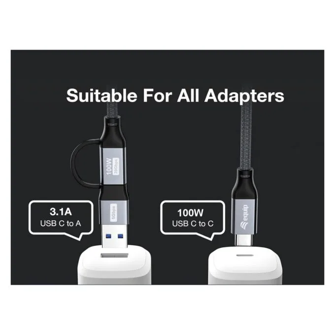 Equip Kabel USB-C 3.2 - to C A St St 3.00m 20Gbps schwarz — image 6
