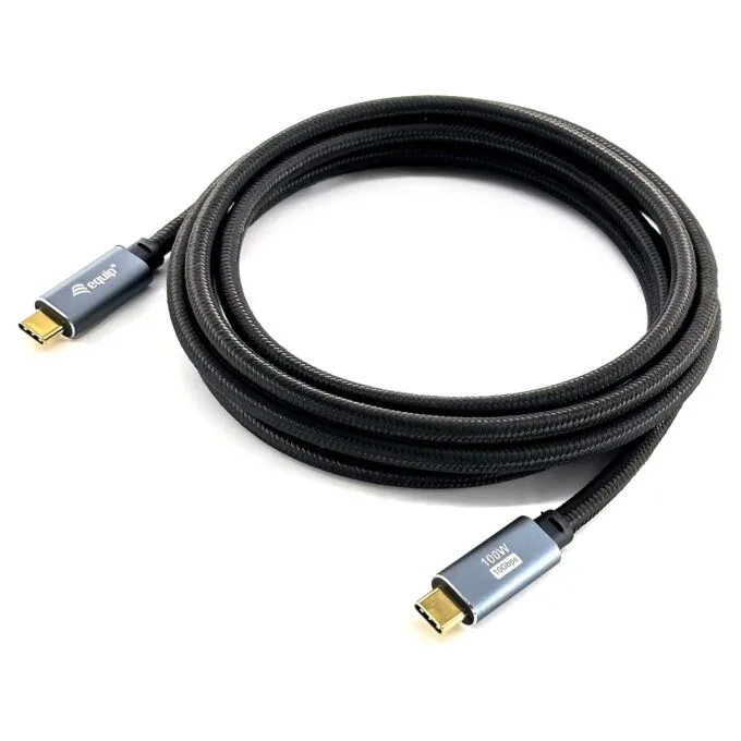 Equip Kabel USB-C 3.2 - to C St St 2.00m 5A 4K 60Hz sw — image 1