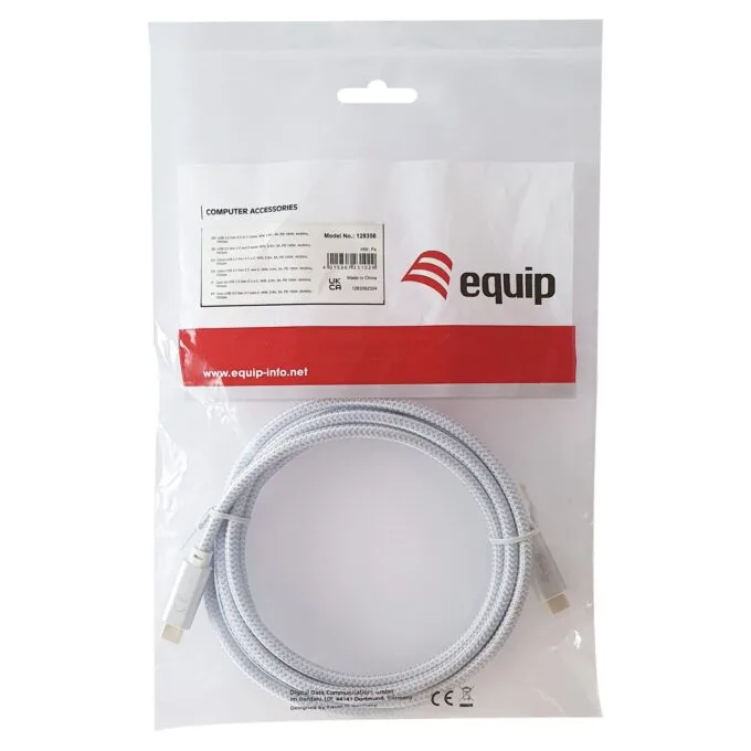 Equip Kabel USB-C 3.2 - to C St St 3.00m 5A 4K 60Hz ws — image 5
