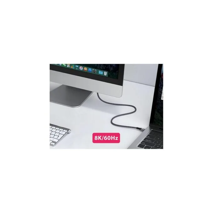 Equip Kabel USB-C 4.0 - to C St St 2.00m 5A 8K 60Hz sw — image 6