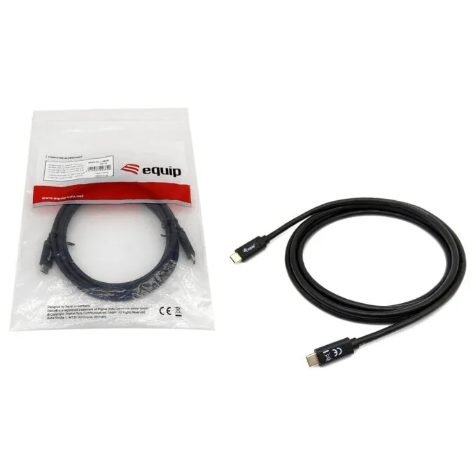 Equip Kabel USB-C3.2- to C Gen1 PD60W St St 0.50m schwarz — image 3