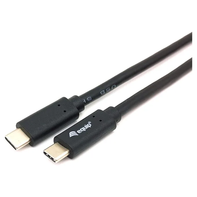 Equip Kabel USB-C3.2- to C Gen1 PD60W St St 0.50m schwarz — image 1