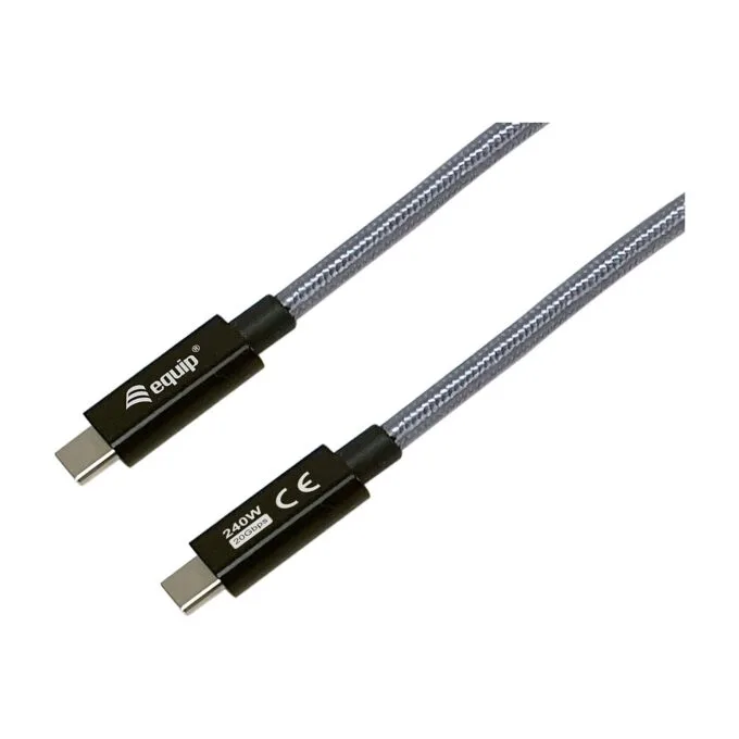Equip Kabel USB-C3.2- to C Gen2x2 PD240W St St 3.00m schwarz — image 2