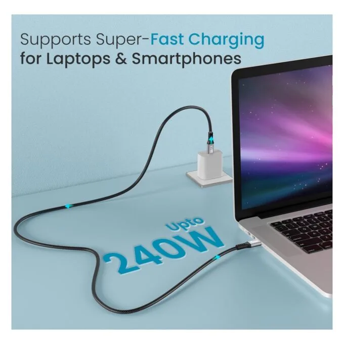 Equip Kabel USB-C3.2- to C Gen2x2 PD240W St St 2.00m schwarz — image 8