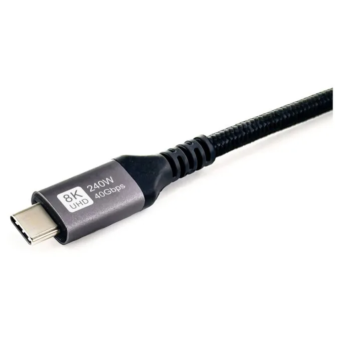 Equip Kabel USB-C4.0- to C 40Gbps PD240W St St 0.50m schwarz — image 3