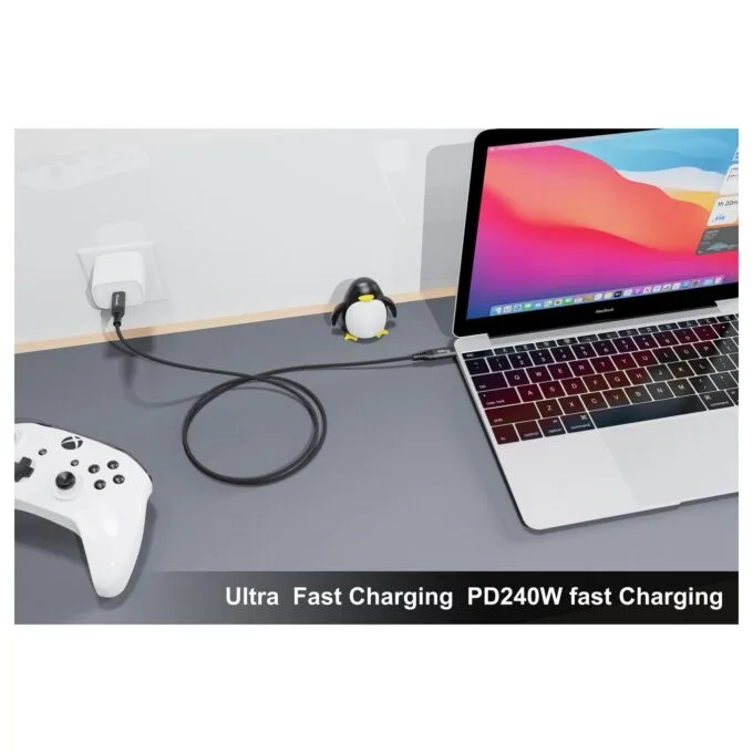 Equip Kabel USB-C4.0- to C 80Gbps PD240W St St 2.00m schwarz — image 7